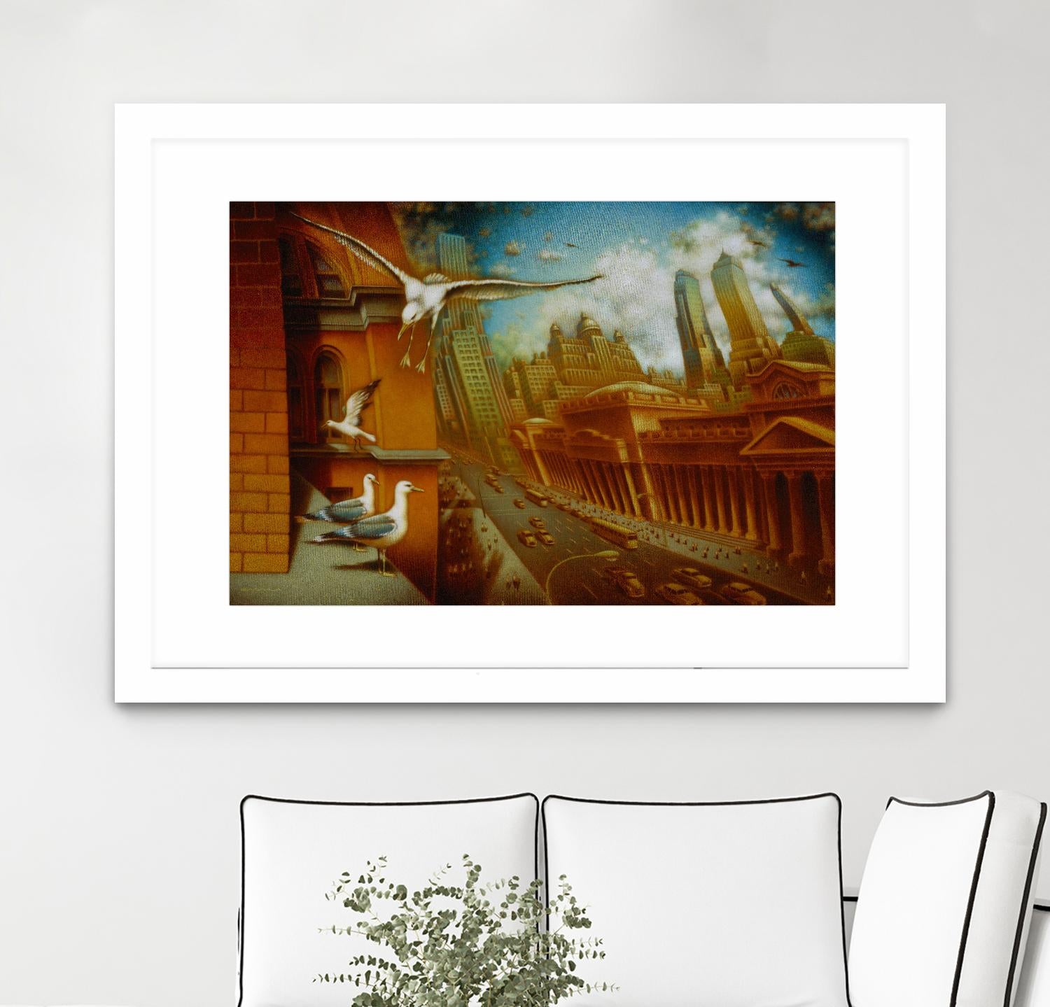 La nouvelle  Samarkand by Alain Cardinal on GIANT ART - gold animal mouettes