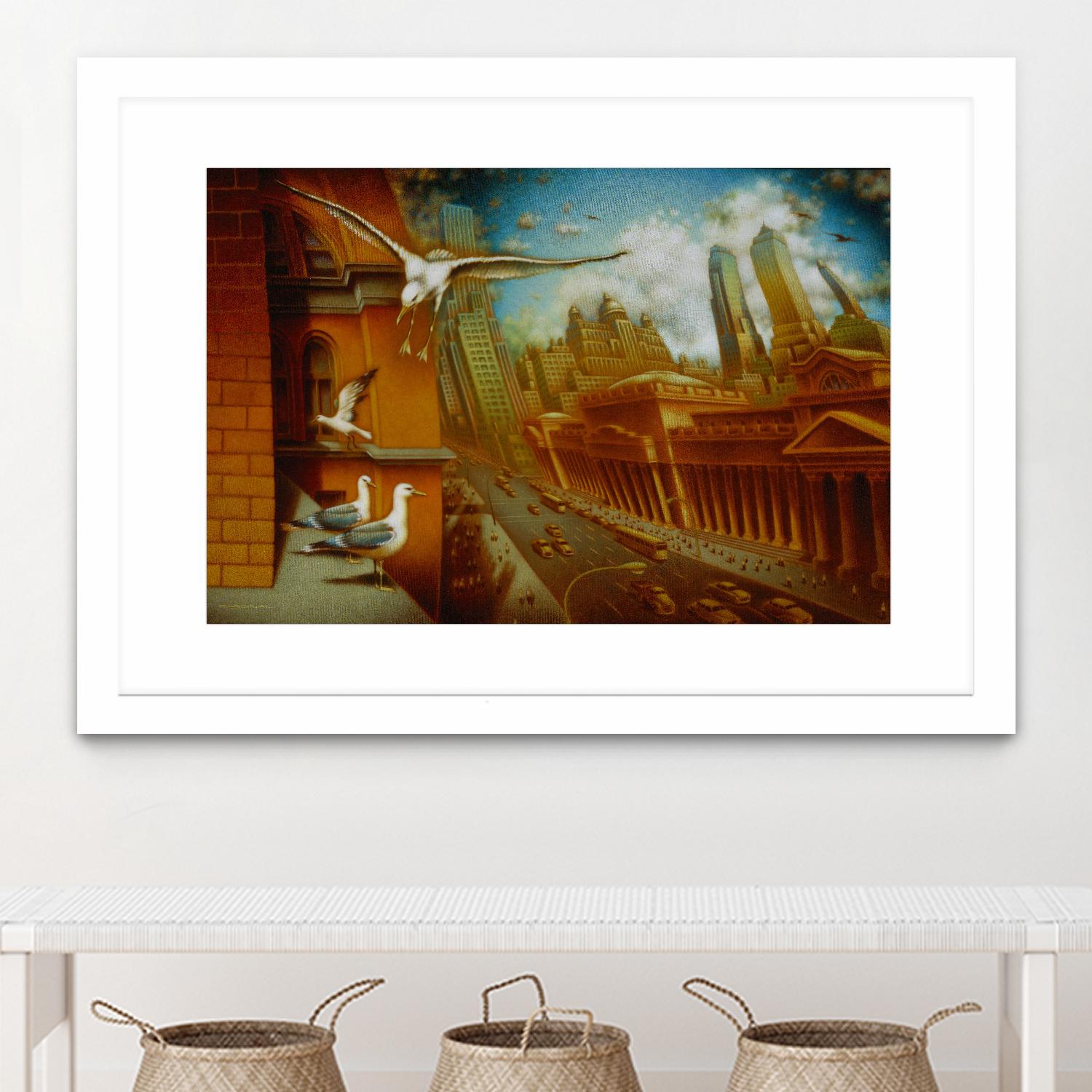 La nouvelle  Samarkand by Alain Cardinal on GIANT ART - gold animal mouettes