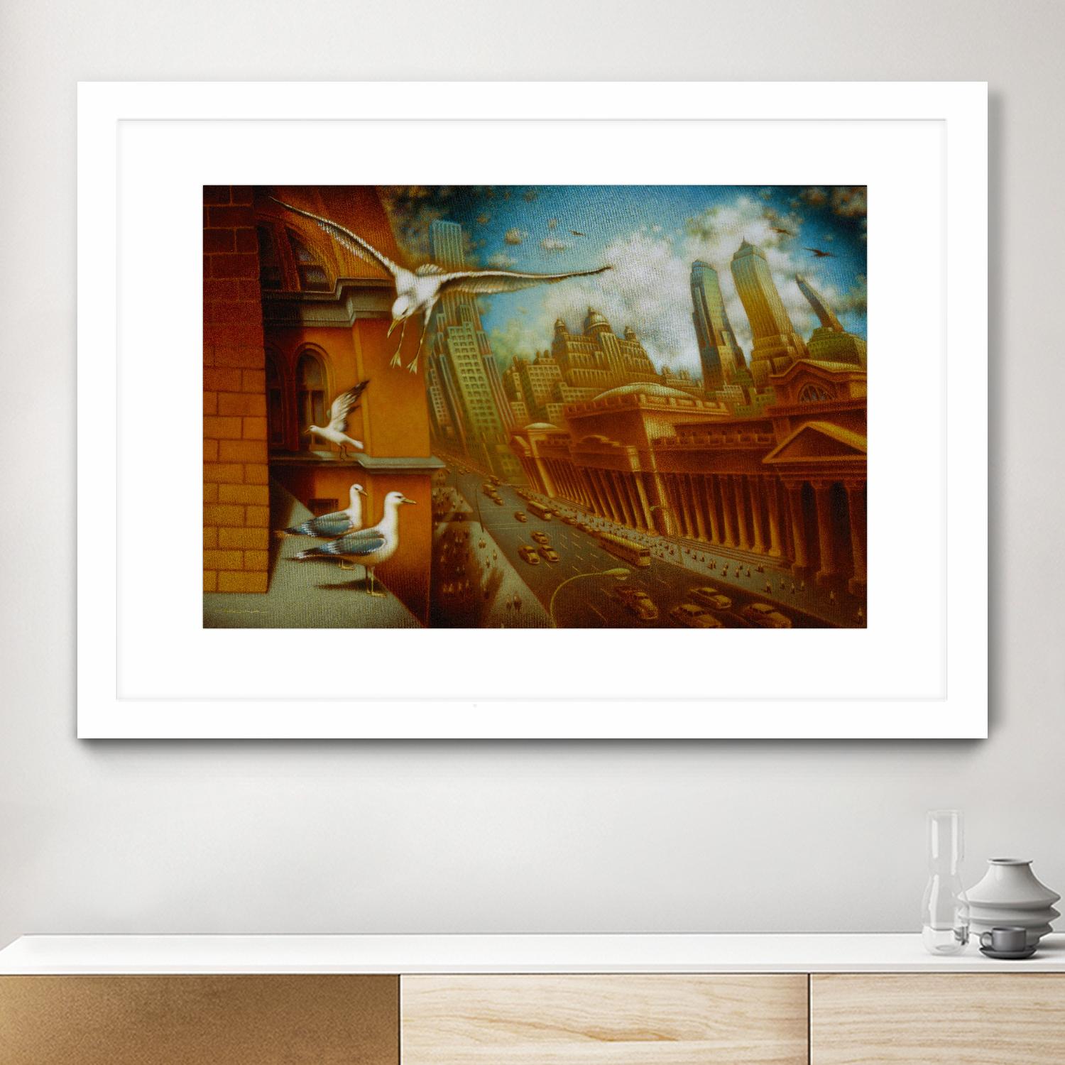 La nouvelle  Samarkand by Alain Cardinal on GIANT ART - gold animal mouettes