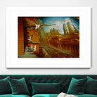 La nouvelle  Samarkand by Alain Cardinal on GIANT ART - gold animal mouettes