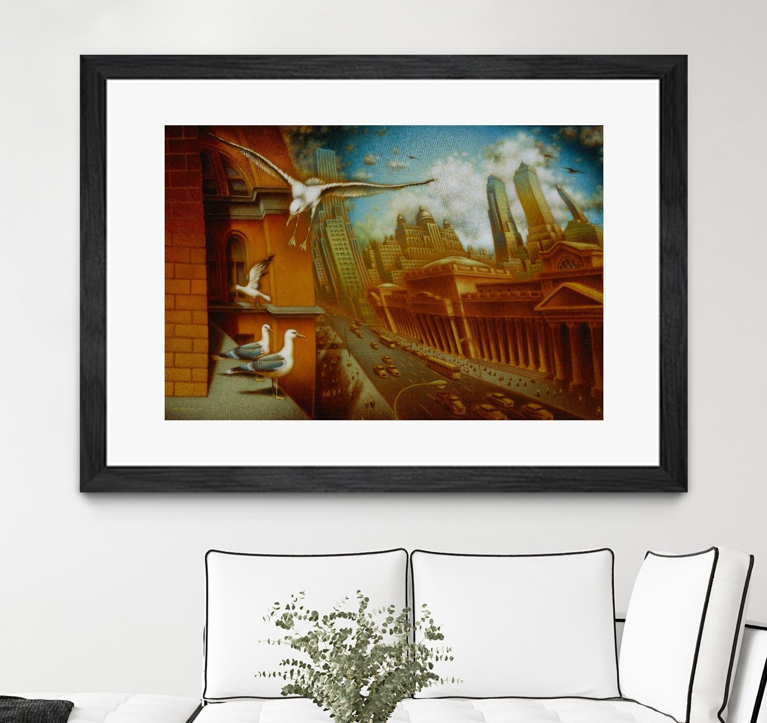 La nouvelle  Samarkand by Alain Cardinal on GIANT ART - gold animal mouettes