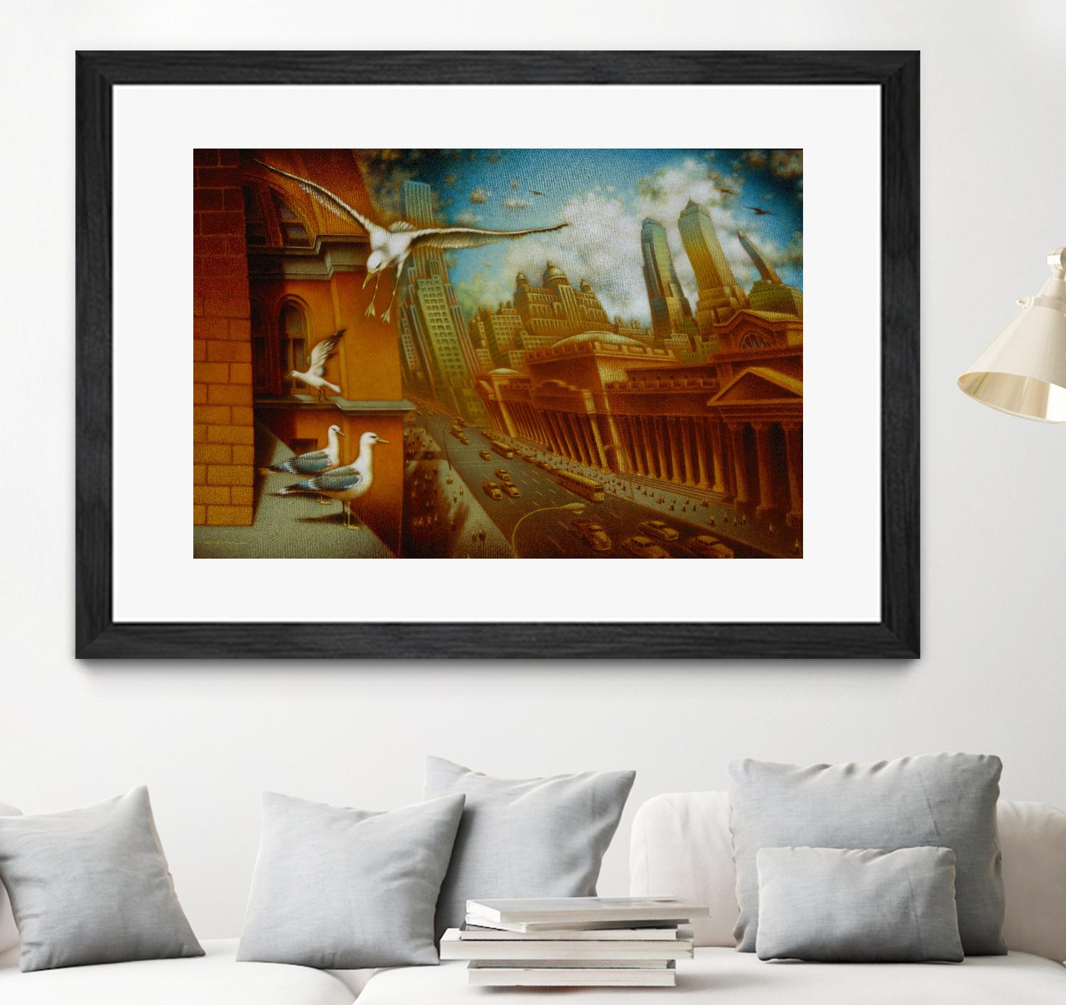 La nouvelle  Samarkand by Alain Cardinal on GIANT ART - gold animal mouettes