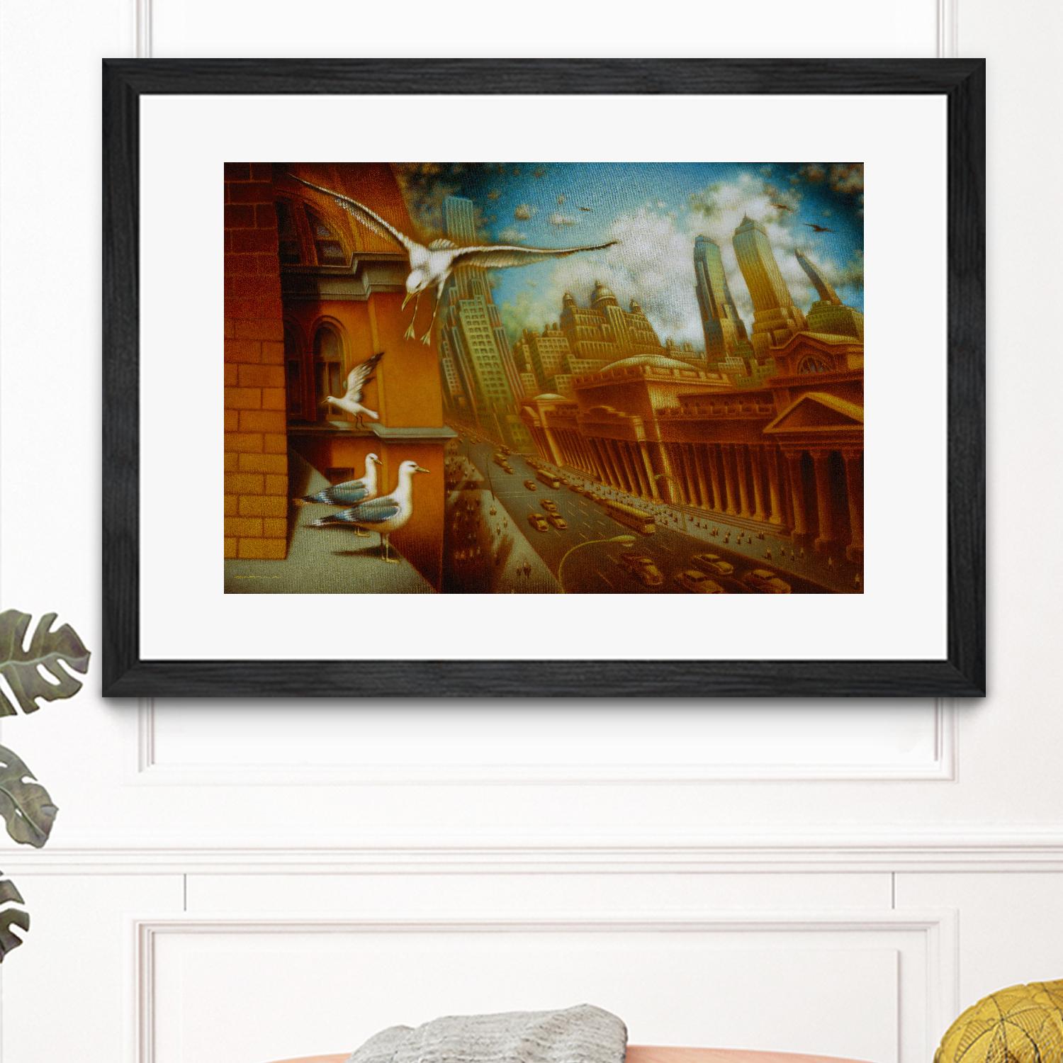 La nouvelle  Samarkand by Alain Cardinal on GIANT ART - gold animal mouettes