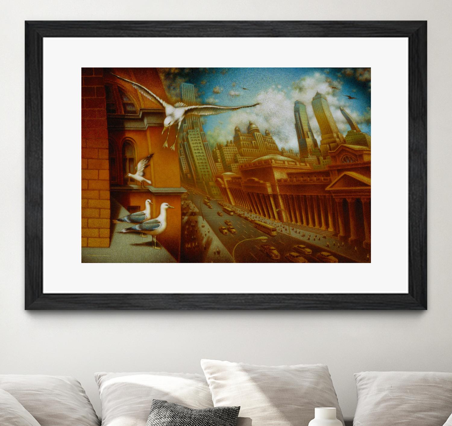 La nouvelle  Samarkand by Alain Cardinal on GIANT ART - gold animal mouettes