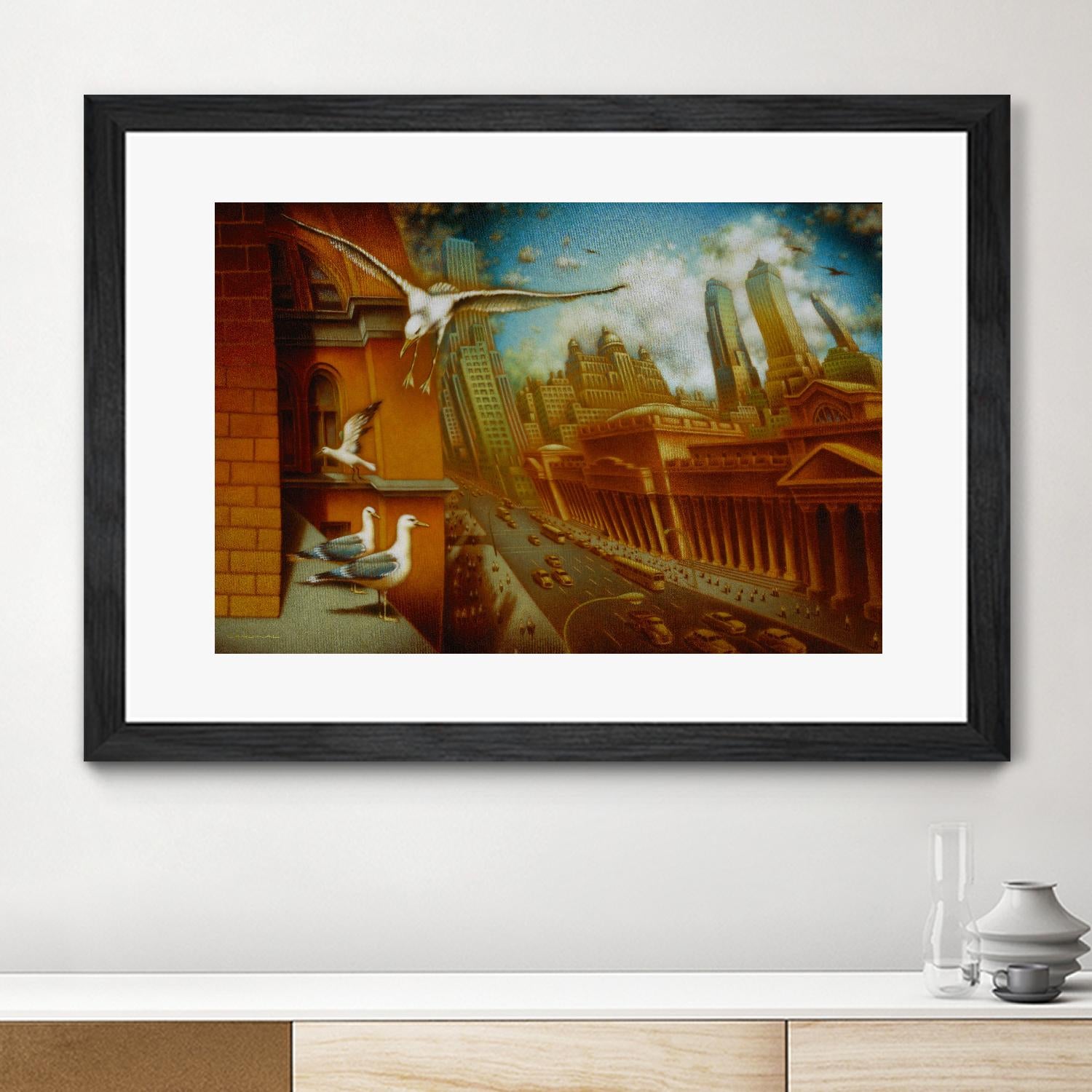 La nouvelle  Samarkand by Alain Cardinal on GIANT ART - gold animal mouettes