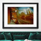 La nouvelle  Samarkand by Alain Cardinal on GIANT ART - gold animal mouettes