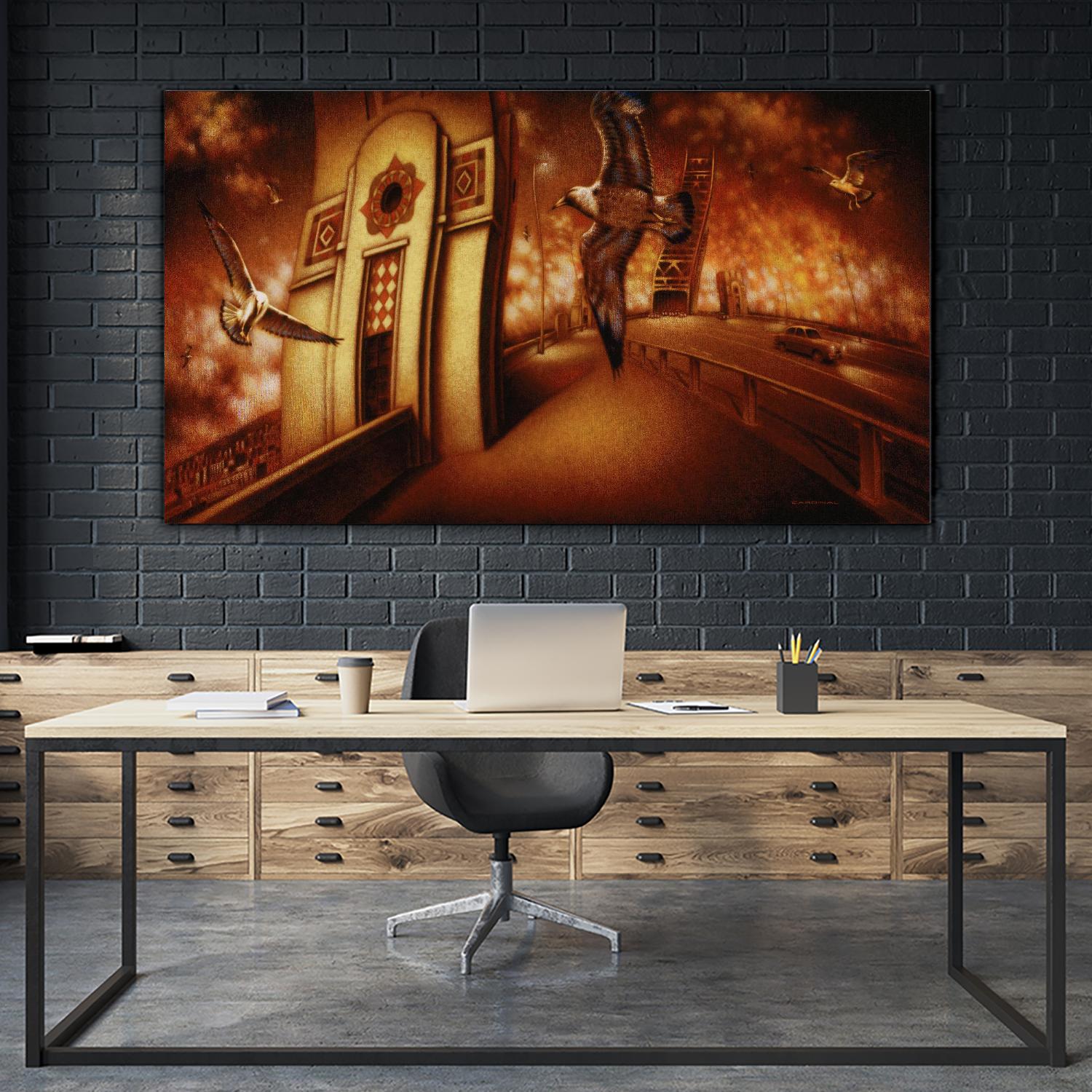 Via Andalucia 2 by Alain Cardinal on GIANT ART - red animal mouettes