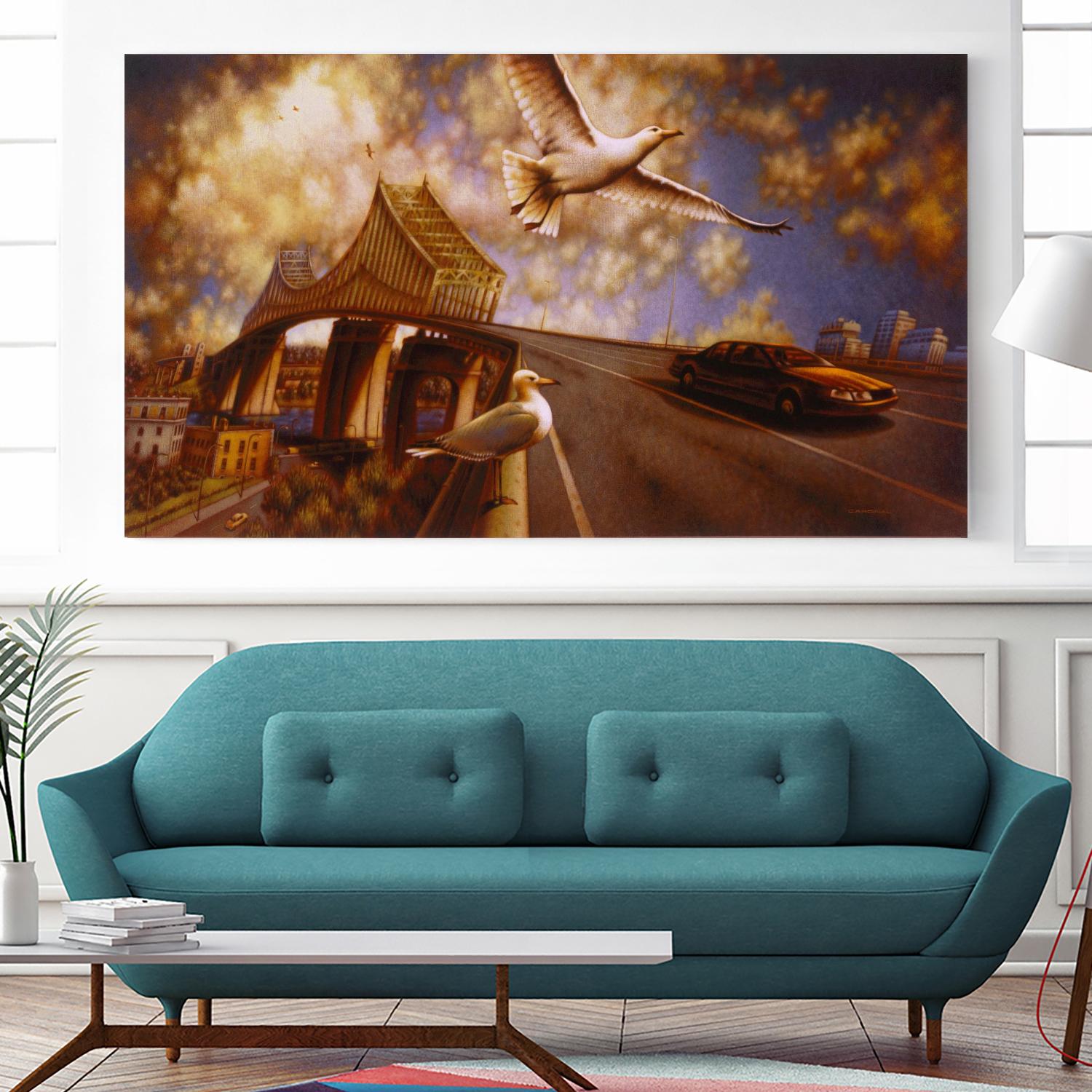 Structure sur la ville 2 by Alain Cardinal on GIANT ART - beige animal mouettes