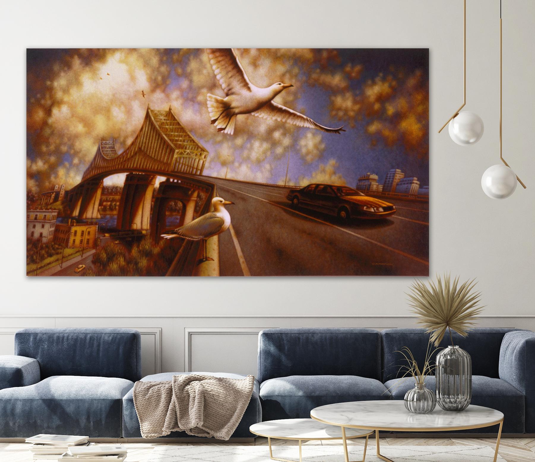 Structure sur la ville 2 by Alain Cardinal on GIANT ART - beige animal mouettes