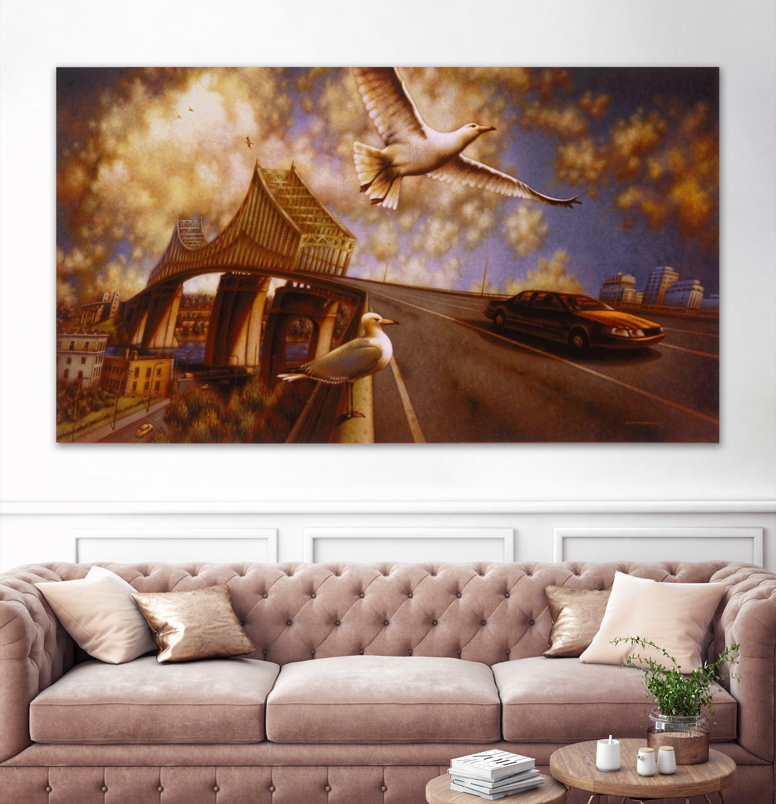 Structure sur la ville 2 by Alain Cardinal on GIANT ART - beige animal mouettes