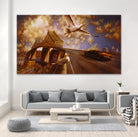 Structure sur la ville 2 by Alain Cardinal on GIANT ART - beige animal mouettes