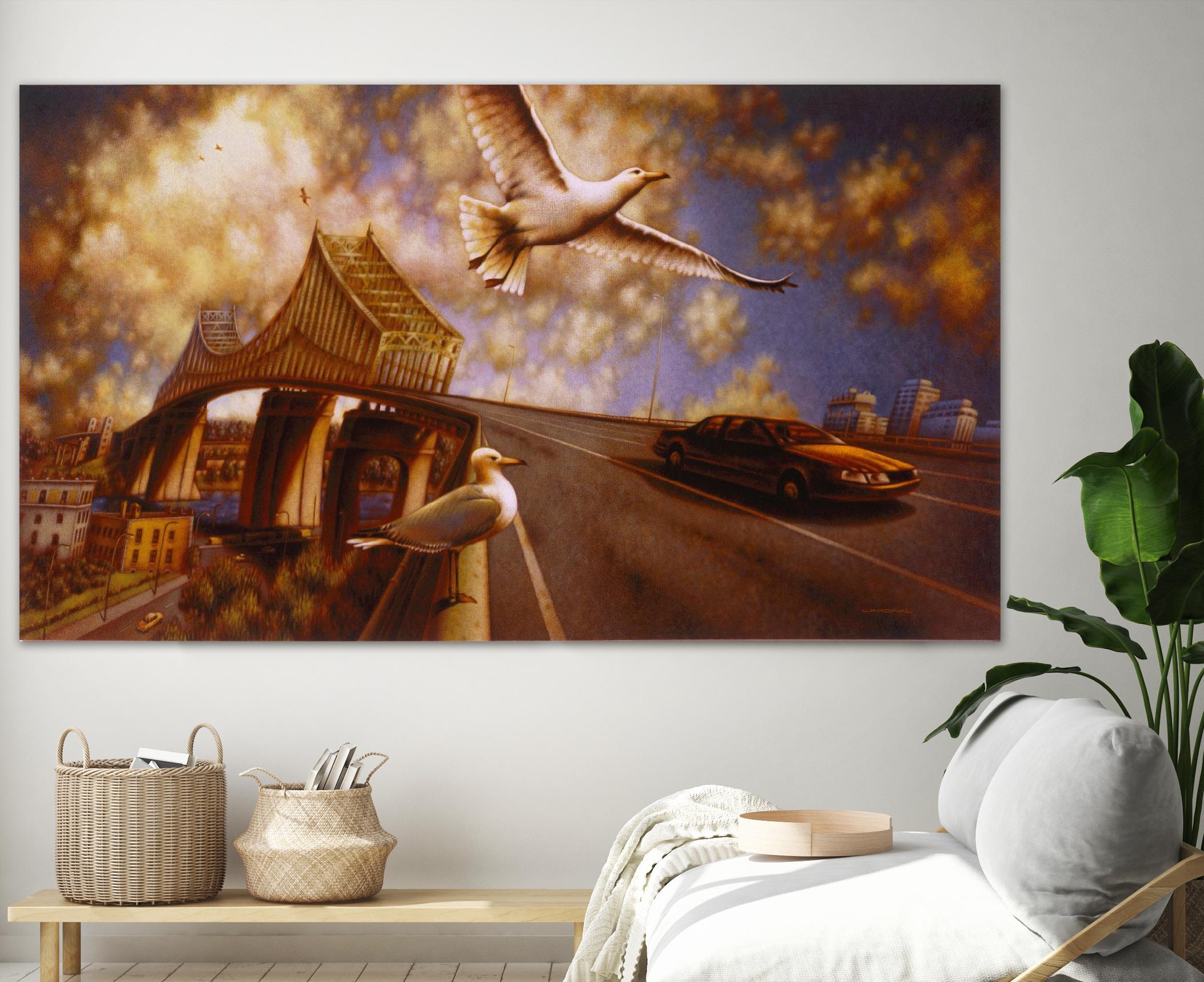 Structure sur la ville 2 by Alain Cardinal on GIANT ART - beige animal mouettes