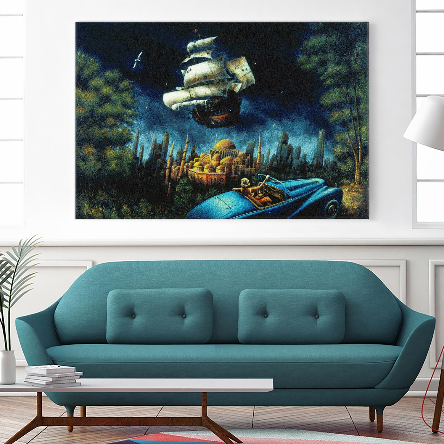 L'illusion du Mirage by Alain Cardinal on GIANT ART - beige figurative palace