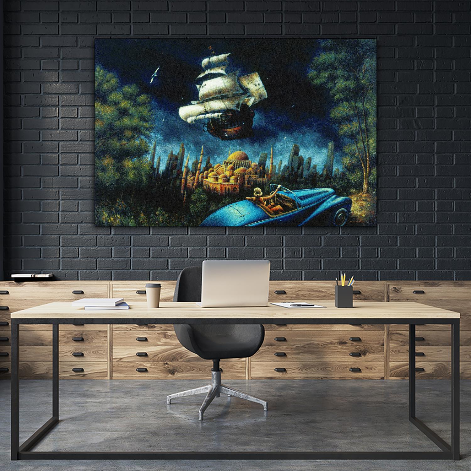 L'illusion du Mirage by Alain Cardinal on GIANT ART - beige figurative palace