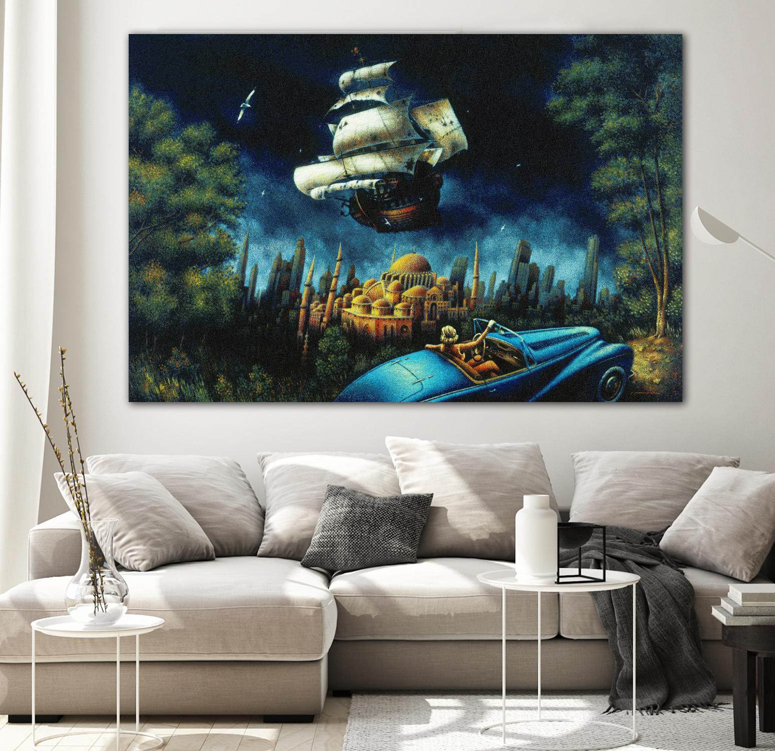 L'illusion du Mirage by Alain Cardinal on GIANT ART - beige figurative palace