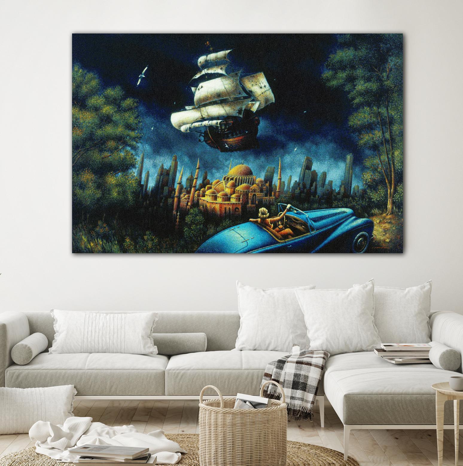 L'illusion du Mirage by Alain Cardinal on GIANT ART - beige figurative palace