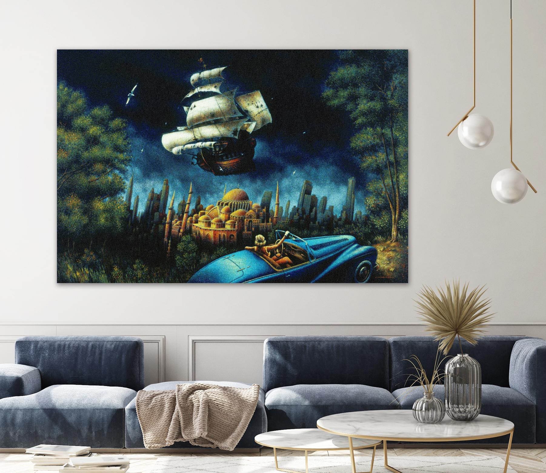 L'illusion du Mirage by Alain Cardinal on GIANT ART - beige figurative palace