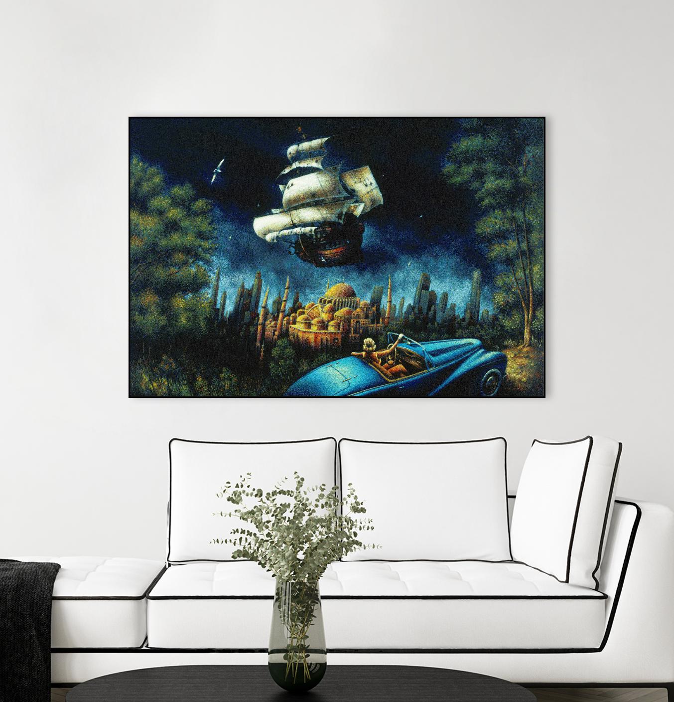 L'illusion du Mirage by Alain Cardinal on GIANT ART - beige figurative palace