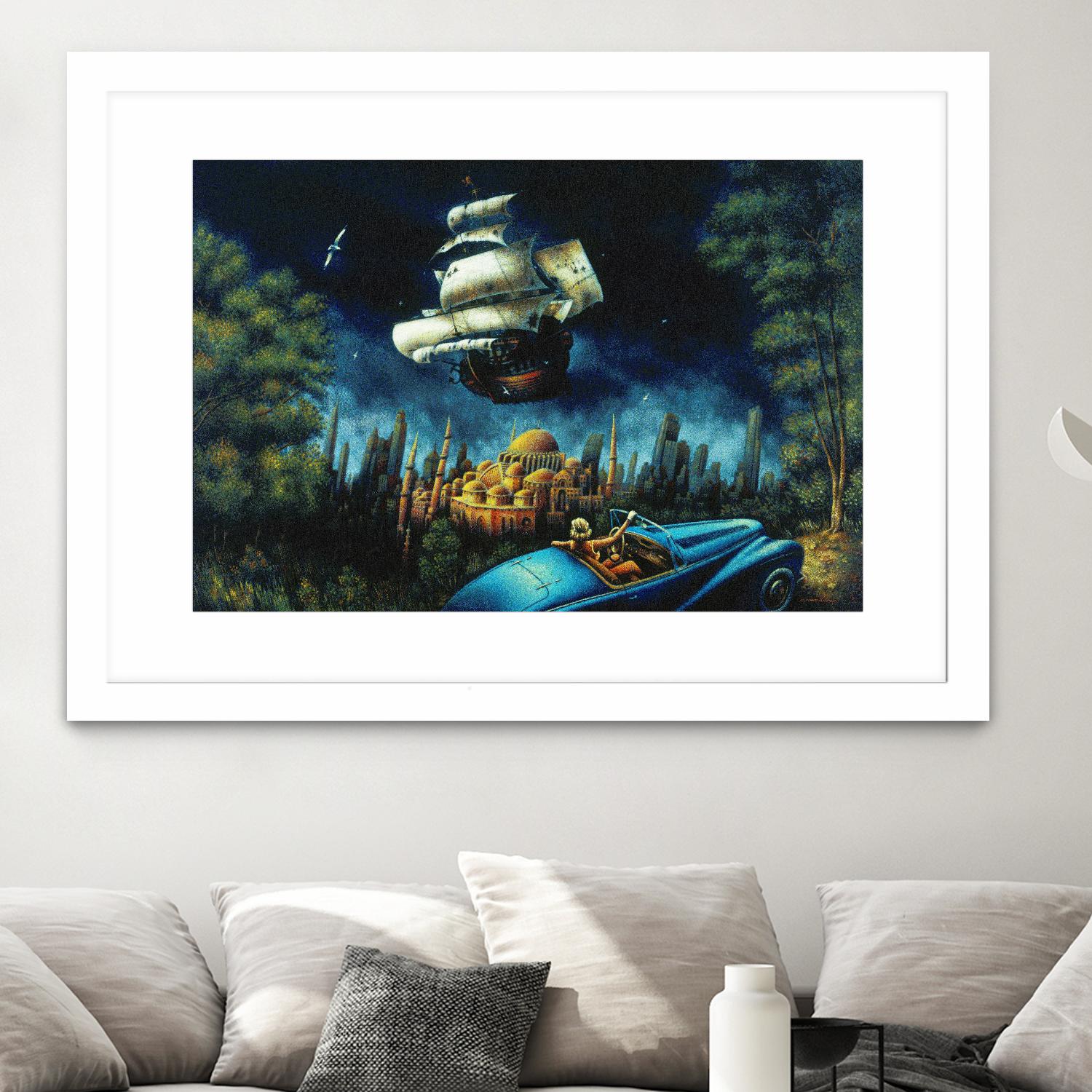 L'illusion du Mirage by Alain Cardinal on GIANT ART - beige figurative palace