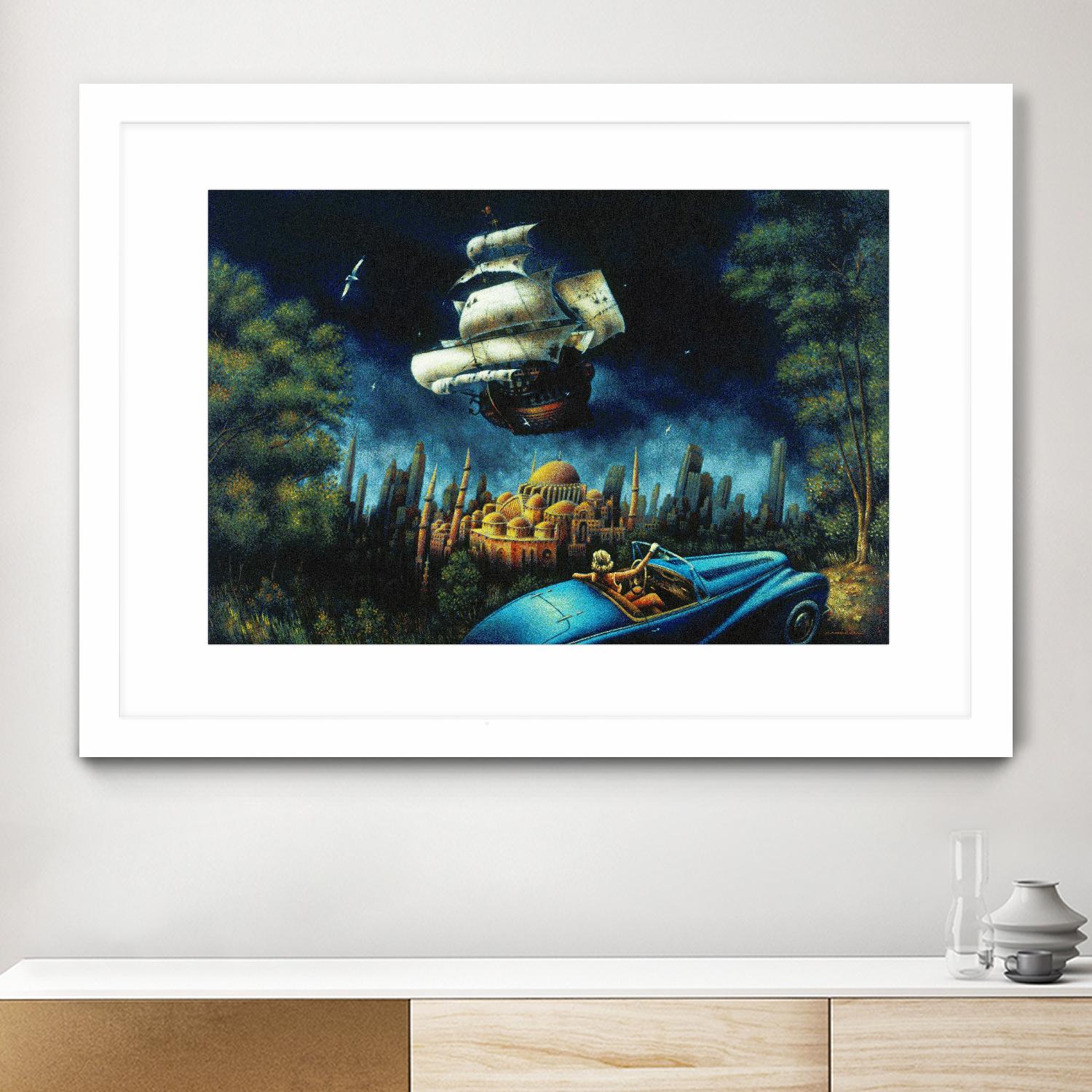 L'illusion du Mirage by Alain Cardinal on GIANT ART - beige figurative palace