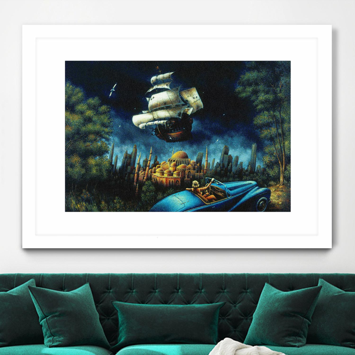 L'illusion du Mirage by Alain Cardinal on GIANT ART - beige figurative palace