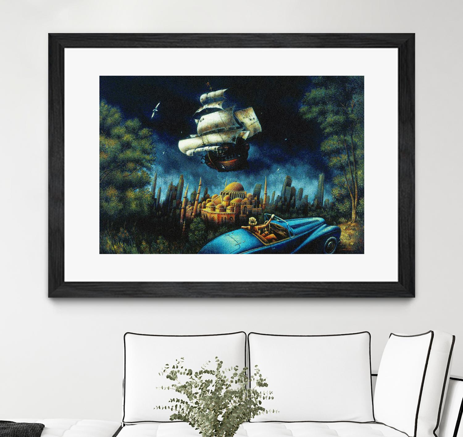 L'illusion du Mirage by Alain Cardinal on GIANT ART - beige figurative palace