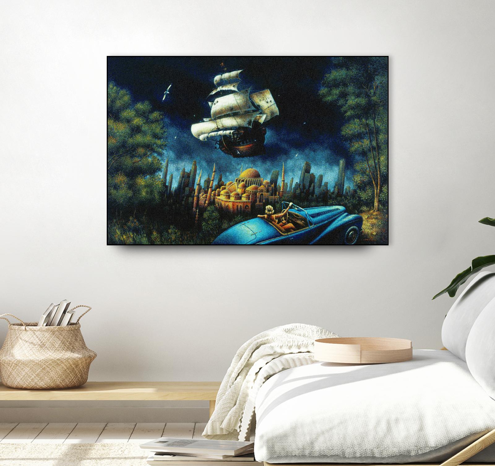 L'illusion du Mirage by Alain Cardinal on GIANT ART - beige figurative palace