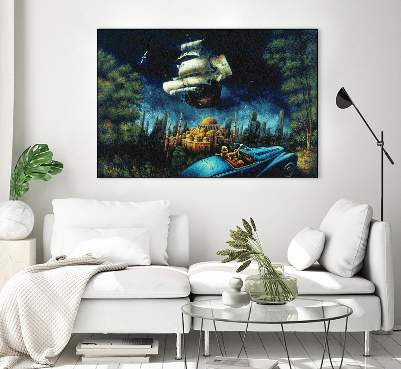 L'illusion du Mirage by Alain Cardinal on GIANT ART - beige figurative palace