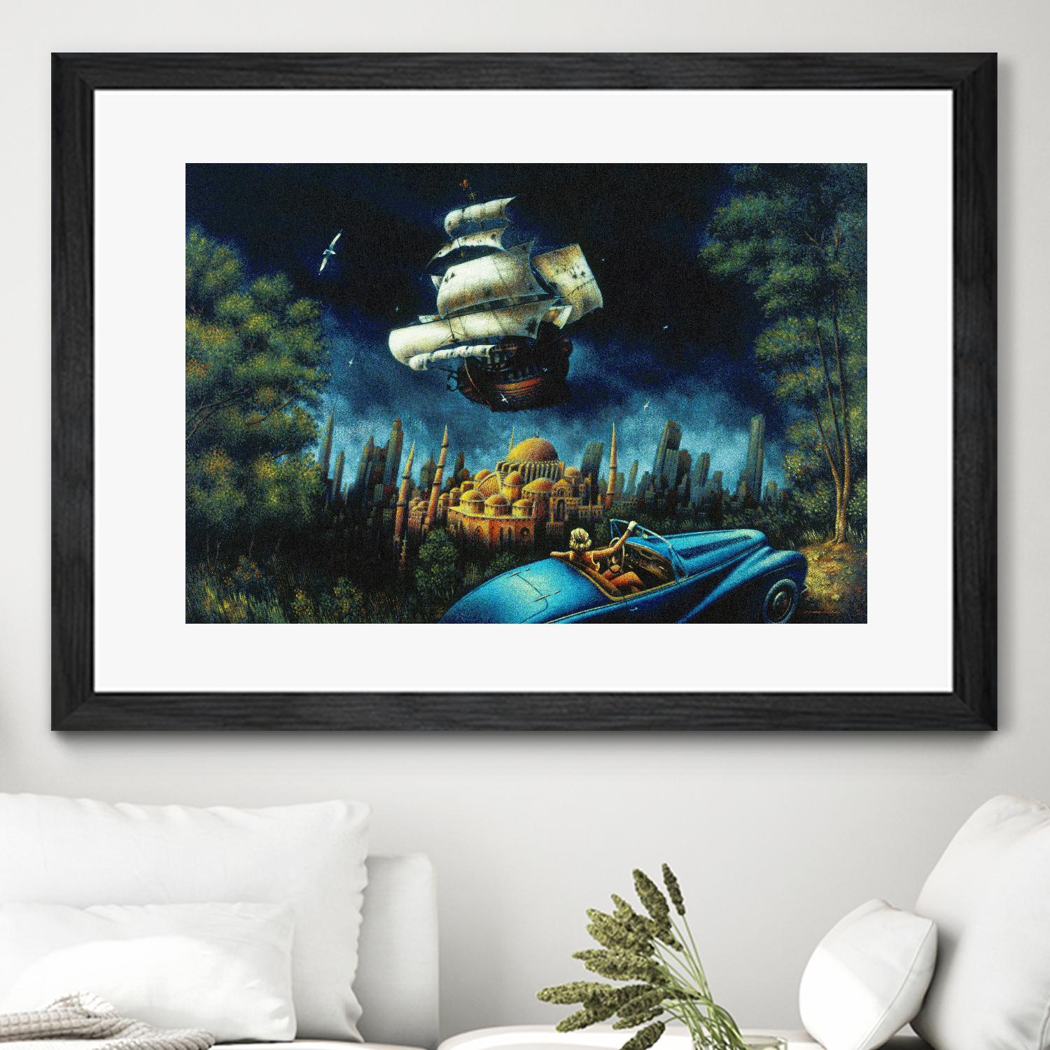 L'illusion du Mirage by Alain Cardinal on GIANT ART - beige figurative palace