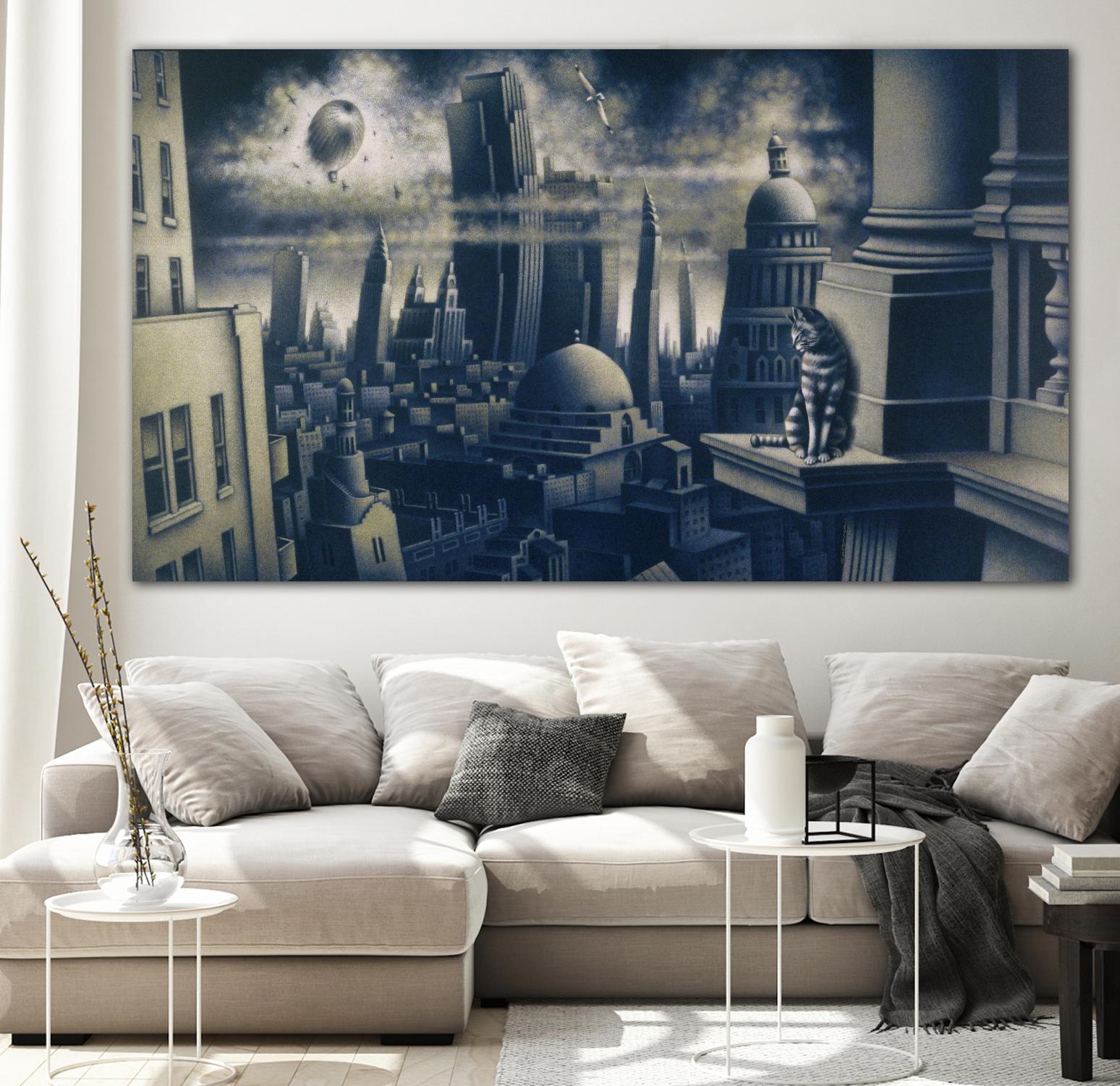 Chat de Cheshire by Alain Cardinal on GIANT ART - black whimsical imaginaire