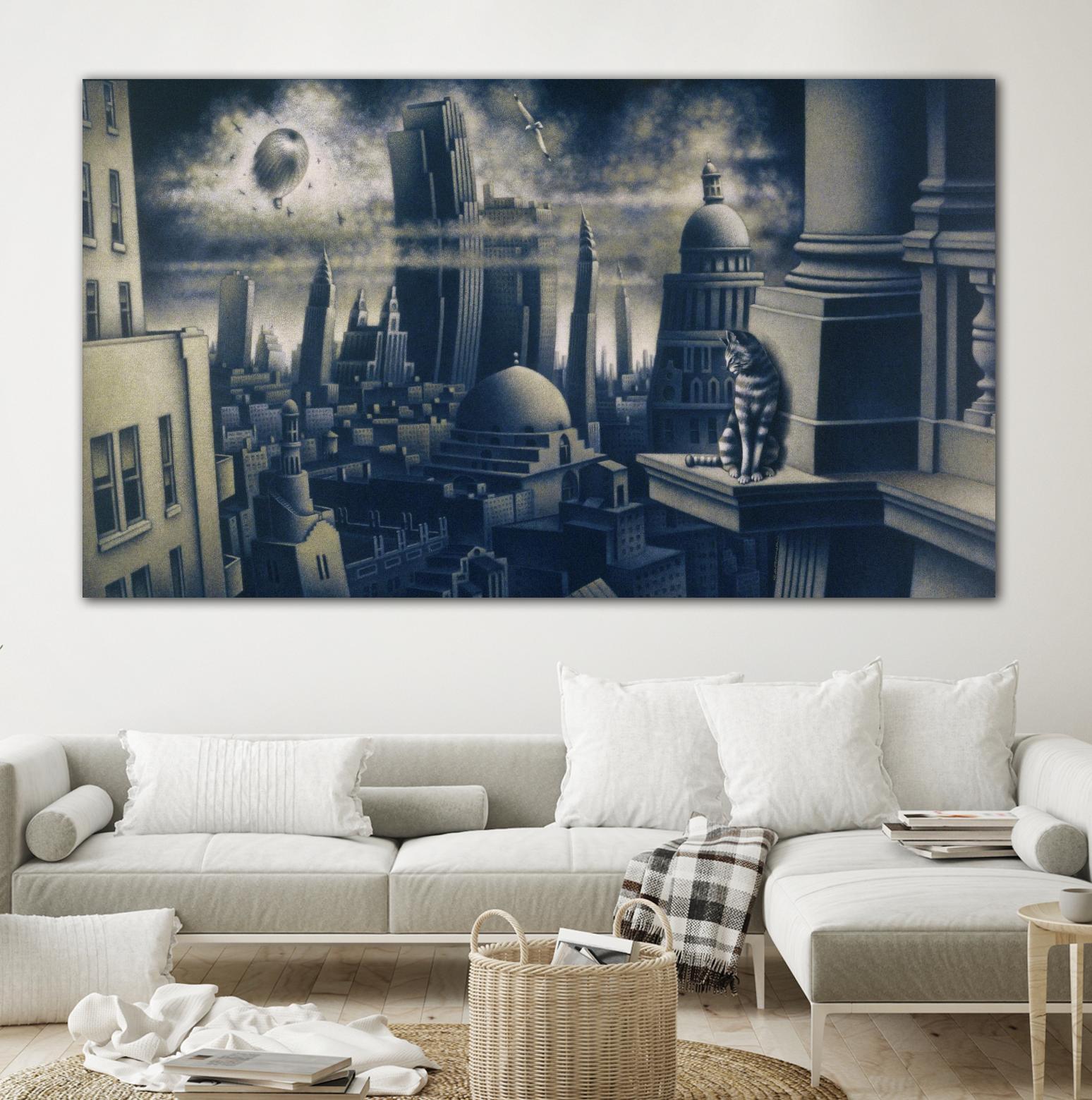 Chat de Cheshire by Alain Cardinal on GIANT ART - black whimsical imaginaire