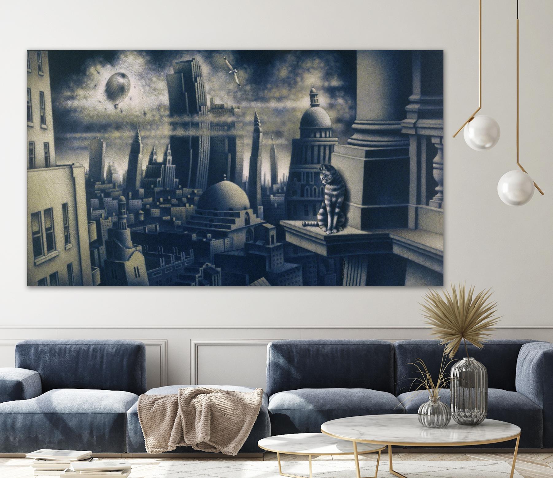 Chat de Cheshire by Alain Cardinal on GIANT ART - black whimsical imaginaire