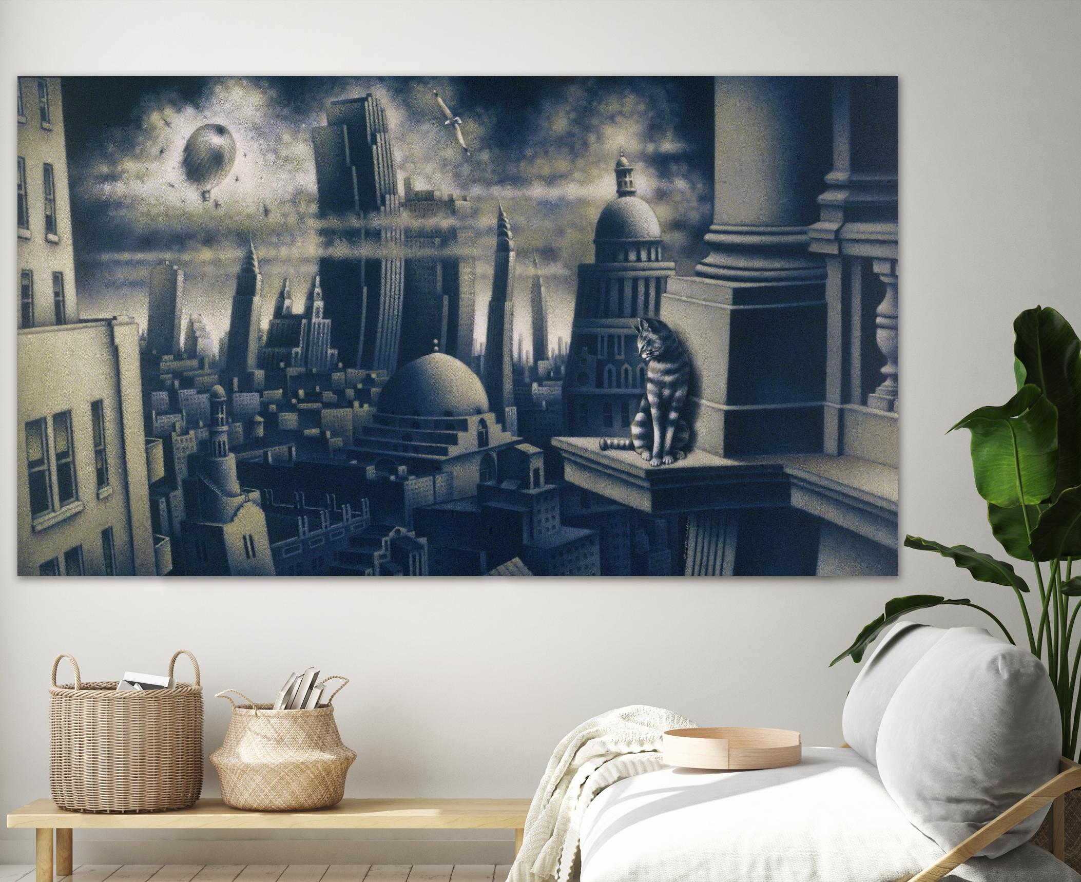 Chat de Cheshire by Alain Cardinal on GIANT ART - black whimsical imaginaire