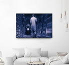 Narco Analyse by Alain Cardinal on GIANT ART - blue figurative ville