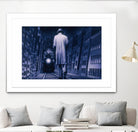 Narco Analyse by Alain Cardinal on GIANT ART - blue figurative ville