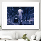 Narco Analyse by Alain Cardinal on GIANT ART - blue figurative ville