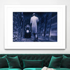 Narco Analyse by Alain Cardinal on GIANT ART - blue figurative ville