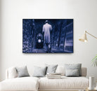 Narco Analyse by Alain Cardinal on GIANT ART - blue figurative ville