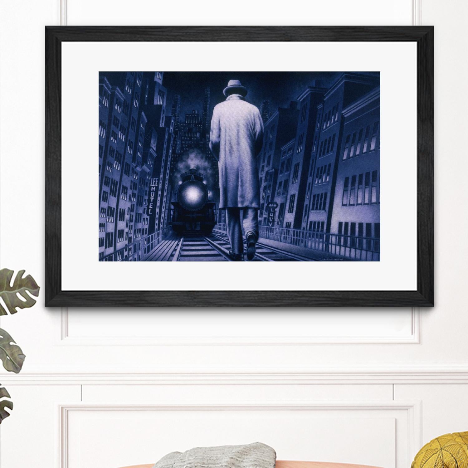 Narco Analyse by Alain Cardinal on GIANT ART - blue figurative ville