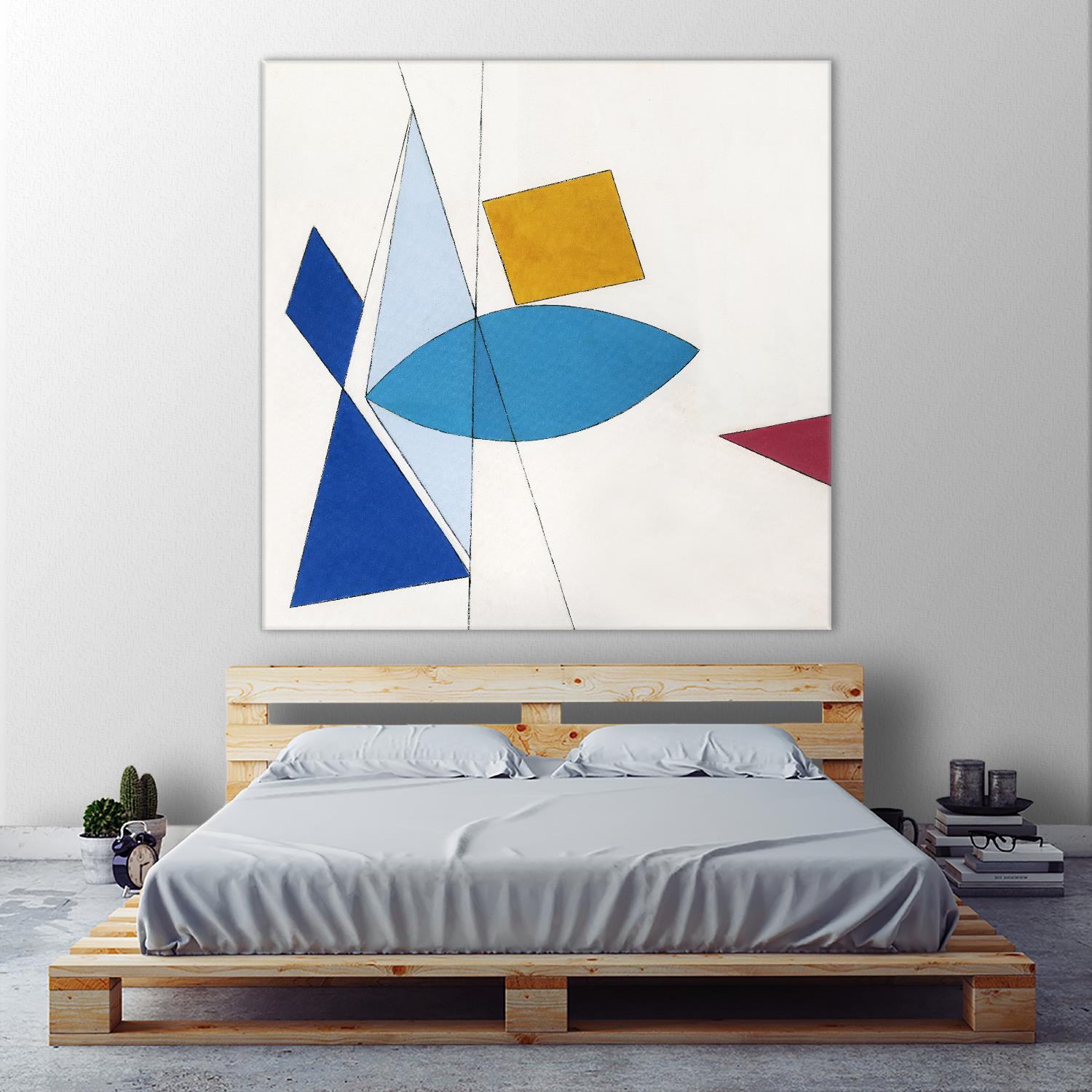 Happy by Diane Lambin on GIANT ART - white shapes triangles
