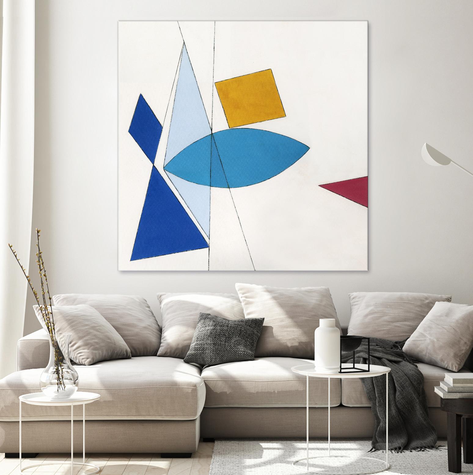 Happy by Diane Lambin on GIANT ART - white shapes triangles