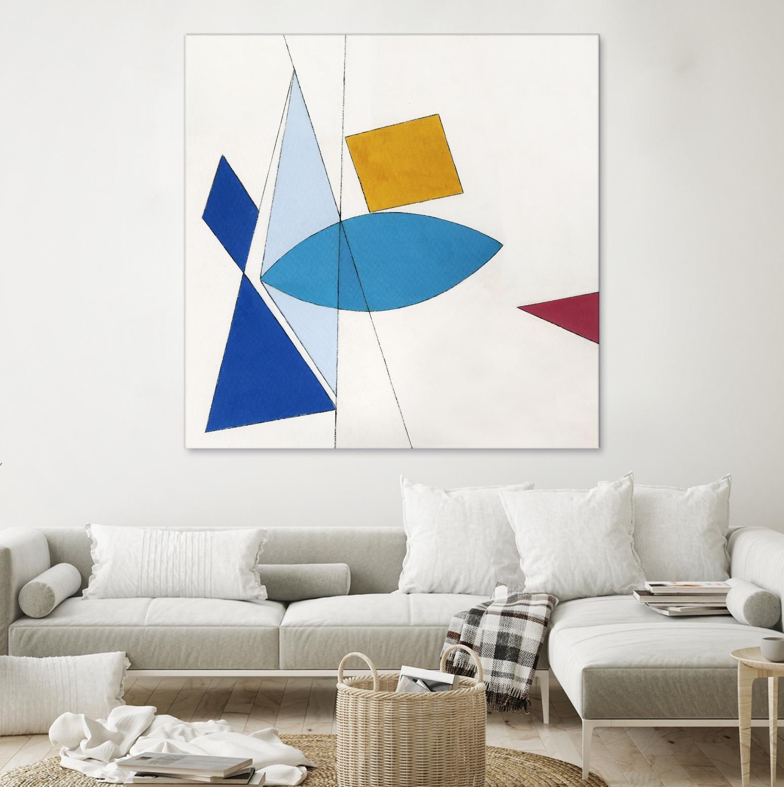 Happy by Diane Lambin on GIANT ART - white shapes triangles