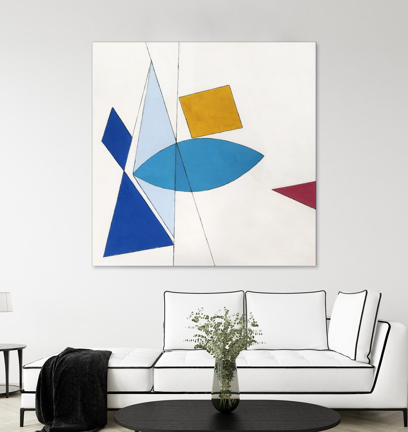 Happy by Diane Lambin on GIANT ART - white shapes triangles