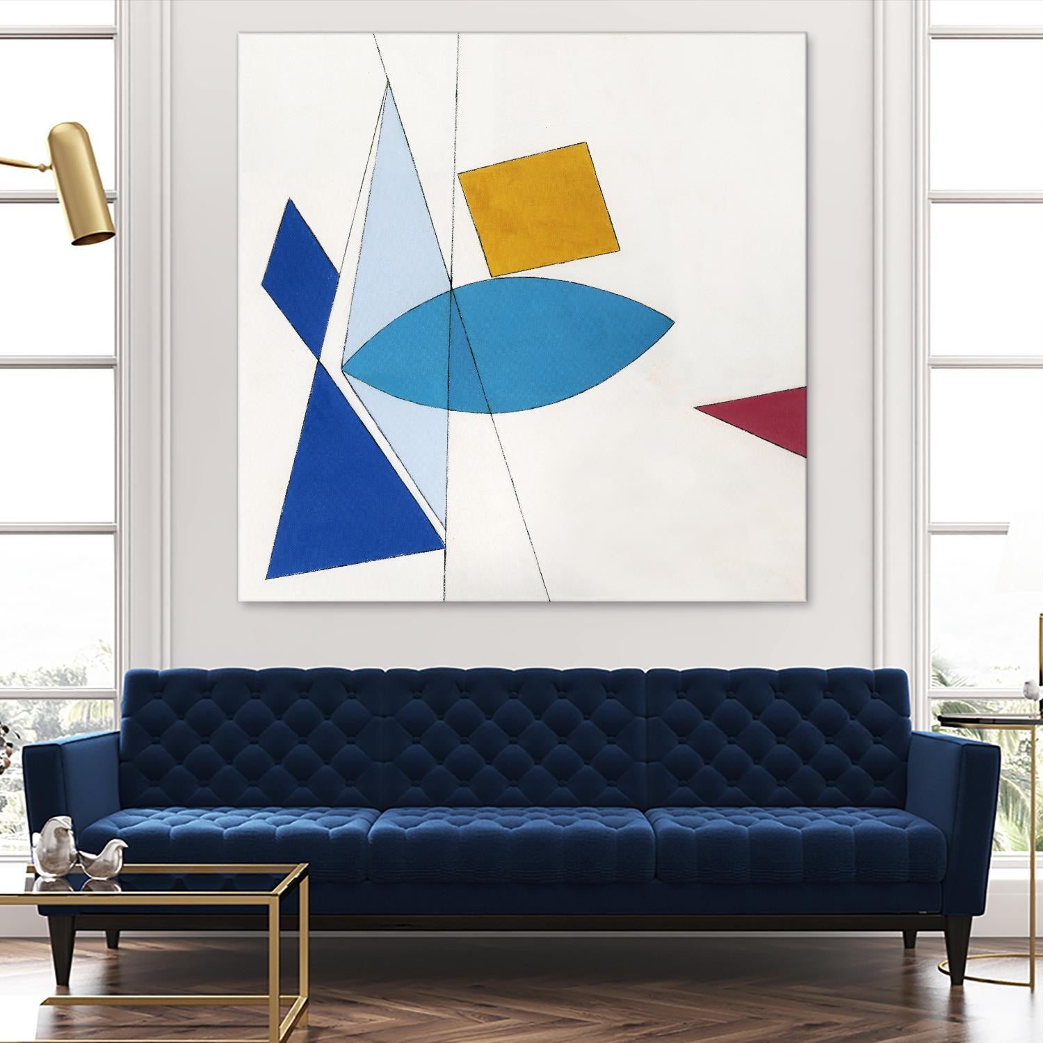 Happy by Diane Lambin on GIANT ART - white shapes triangles