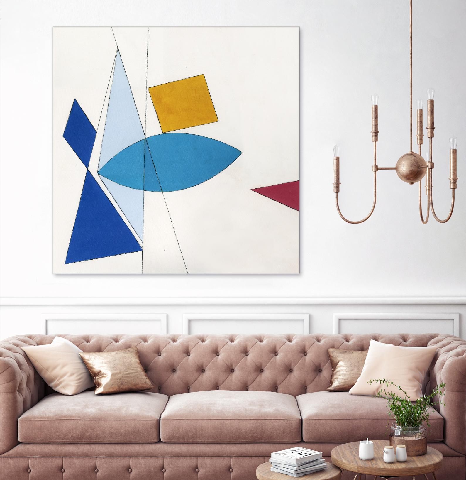 Happy by Diane Lambin on GIANT ART - white shapes triangles
