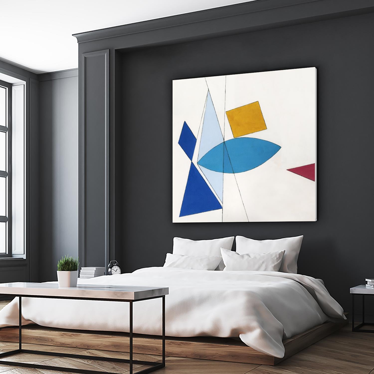 Happy by Diane Lambin on GIANT ART - white shapes triangles