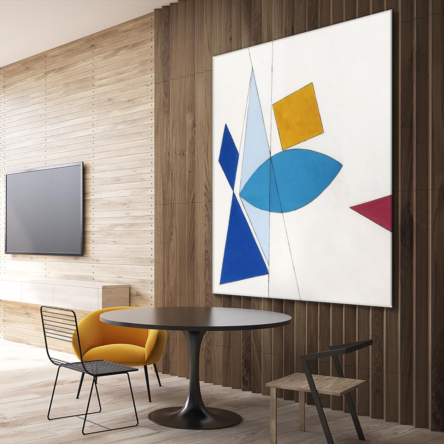 Happy by Diane Lambin on GIANT ART - white shapes triangles