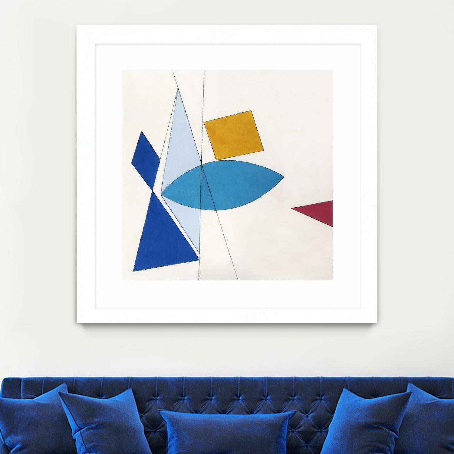 Happy by Diane Lambin on GIANT ART - white shapes triangles