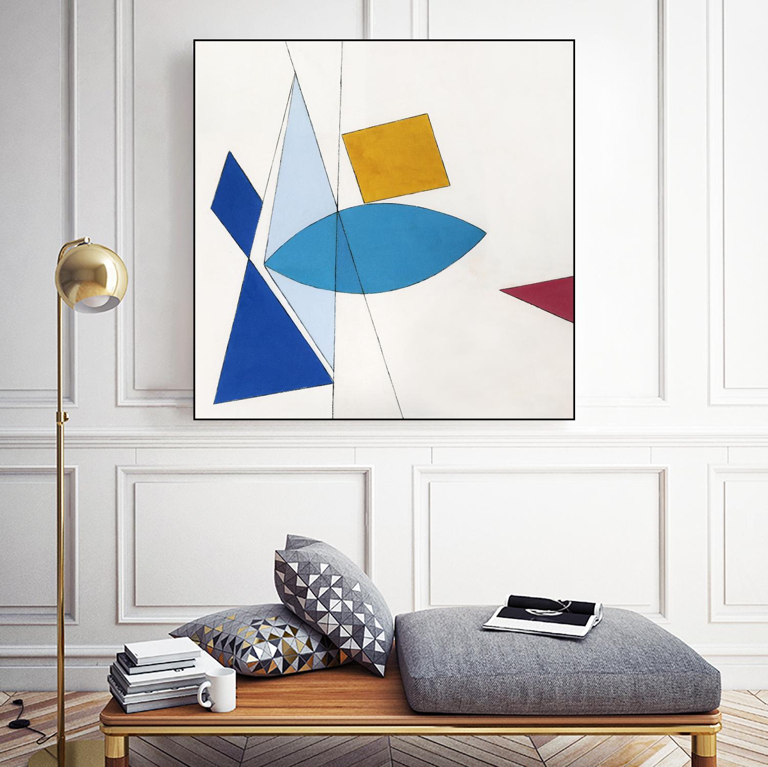 Happy by Diane Lambin on GIANT ART - white shapes triangles