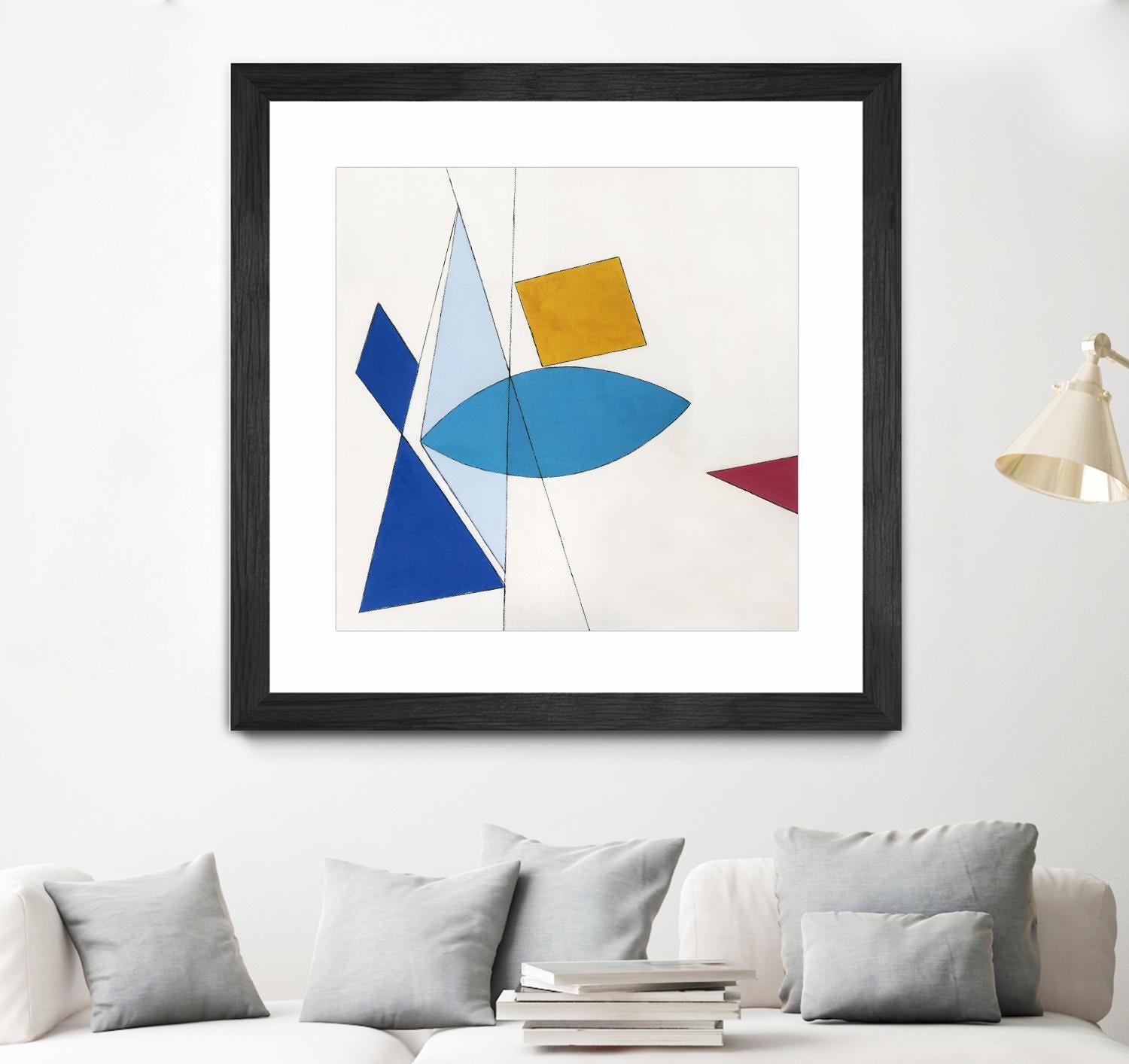 Happy by Diane Lambin on GIANT ART - white shapes triangles